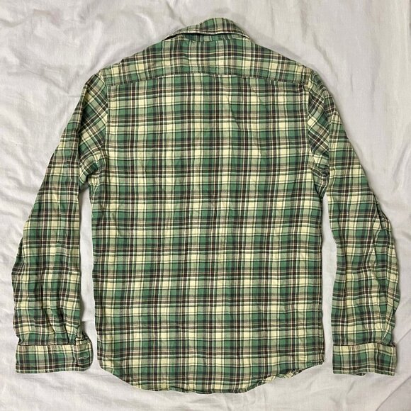 RRL & CO / RALPH LAUREN PLAID LIGHTWEIGHT FLANNEL SHIRT - SMALL - Picture 2 of 5